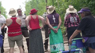 Women arrested defending the Shell River