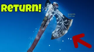 LEVIATHAN AXE RETURN RELASE DATE ITEM SHOP FORTNITE COMING BACK SOON PICKAXE KRATOS FORTNITE AXE