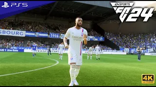EA FC 24 - Strasbourg vs OL - Ligue 1 Uber Eats | Full Gameplay PS5 [4K60]