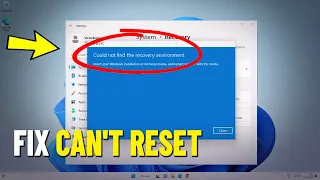 Fix Could not find the recovery environment in Windows 11 / 10 | Solve CAN'T RESET WINDOWS 11 ✔️