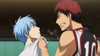 緑間と木村のボールを火神がブロック, 黒子が火神を殴る - Kagami blocked Midorima and Kimura's balls, Kuroko punches Kagami