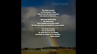 Creative writers  poem cloud burst  @brinda1764