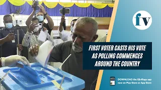 First voter at Suva Grammar polling venue casts his vote as polling commences nationwide |14/12/2022