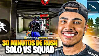 MEIA HORA DE RUSHADAO SOLO VS SQUAD / +40 KILLS - FREE FIRE