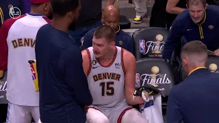 Jokic was fired up with emotion during this timeout 😳 | NBA on ESPN