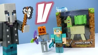 Minecraft Survival Mode Vindicator and Spitting Llama Action Figures Mattel