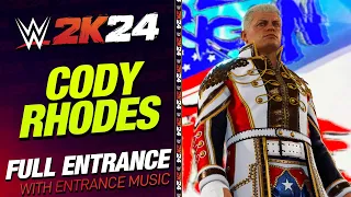 CODY RHODES WWE 2K24 ENTRANCE - #WWE2K24 CODY RHODES ENTRANCE THEME