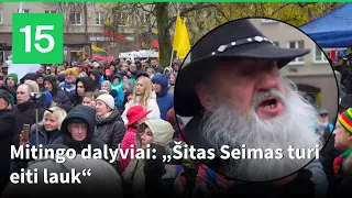 Tiesiogiai: proteste prie Seimo nuo nepasitenkinimo NT mokesčiu, iki siūlymų „į snukį”