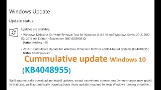 Cumulative Update for Windows 10 Version 1709 for amd64 based Systems (KB4048955)