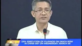 DFA: China sets execution of 3 Pinoys