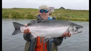 Alaska, Aleuten 2018 Tag 1 (first full day) -Silver salmon crazy fly fishing