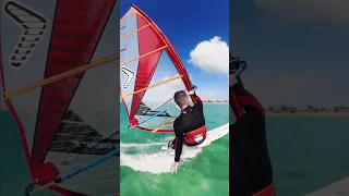 Winter sun fun windsurfing. #shorts #shortvideo #windsurfing