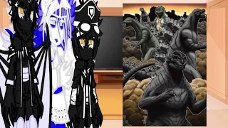 Monster-verse Kajius react to Godzillas (Godzilla Jr/Gemstone Godzilla 3/?)