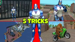 Mind Blowing Secrets : Top 5 Unbelievable Trick Rope Hero Vice Town | Black Spider 2.0