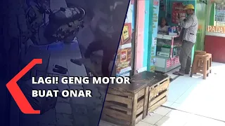 Geng Motor Serang Orang Sedang Nongkrong Terekam CCTV