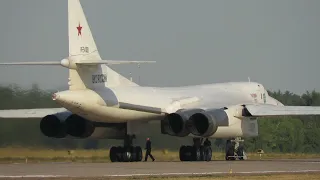 Tupolev Tu-160 "BlackJack" strategic bomber takeoff.