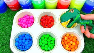 Satisfying Video l How To Make M&M Lollipop Candy with Glossy Eggs & Magic Playdoh Cutting ASMR