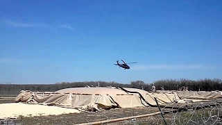 UH60 Blackhawk lift off 92F A449ASB Fort Hood TX