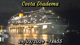 Costa Diadema saindo de Santos 24/03/2024