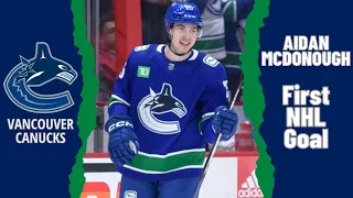 Aidan McDonough #25 (Vancouver Canucks) first NHL goal Mar 31, 2023