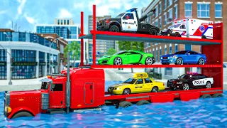 Flooding the City | Police Cars in Situation | Wheel City Heroes (WCH) Police Truck Cartoon