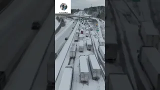 Raw Video Of Thousands Of Truck Drivers Shutting Down On The Highway For 24 Hrs 😵