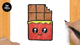 #44 How to Draw a Cute Chocolate - Easy Drawing Tutorial