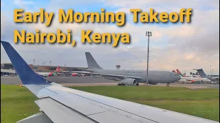 Kenya Airways Early Morning Takeoff from Nairobi, Kenya. #Nairobi #Kenya