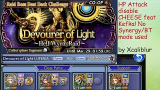 DFFOO GL Devourer of Light Lufenia, Kefka HP attack disable CHEESE, no synergy/BT mode used