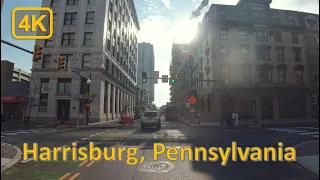 Driving in Downtown Harrisburg, Pennsylvania - 4K60fps