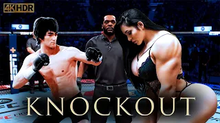 K.O. | Bruce Lee vs. Shy Muscular Girl | HIGHLIGHTS UFC 5