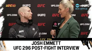 Josh Emmett on a KO of the year contender! 👊 🔥 #UFC296 Post-Fight Reaction