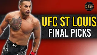 UFC ST LOUIS PICKS | DRAFTKINGS UFC PICKS