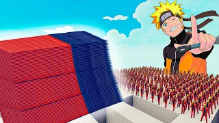 100x NARUTO + 1x GIANT vs 3x EVERY GOD - Totally Accurate Battle Simulator TABS