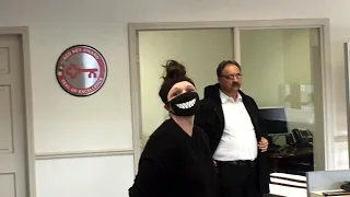 Woman in Surgical-Like Mask: Banker Hit Panic Button on Me