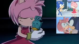 Sonic X Comparison: Amy & Lily Are Locked In A Prison / Amy Imagines Sonic (Japanese VS English)