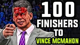 WWE 2K17 - 100 Finishers To Vince McMahon!