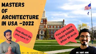 Masters of Architecture in USA |  Working in USA | Salary | Indian Student Experience 2022