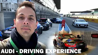 AUDI Driving Expérience - Test Nouvelle RS3 - RS3 LMS - R8 v10+  E-Tron GT RS Sur le circuit du Mans