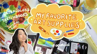 my favorite 🧡 sketchbooks, watercolors and more!