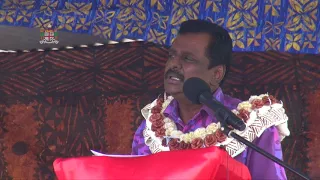 Fijian Minister for Infrastructure at the first concrete pouring for new Nabouwalu Fire Station.