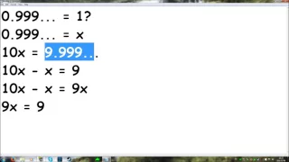 0.999... = 1?