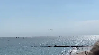 Avro Lancaster Bomber display at Clacton Airshow 2022