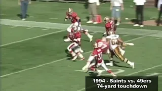Deion Sanders game sealing 74 yard pick six - Saints @ 49ers 1994