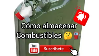 Cómo almacenar Gasoil y Gasolina ⛽, para mínimo un año🚧