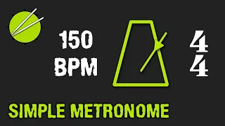 150BPM (4/4) Visual Metronome / Click Track - Beginner Drums