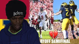 BRO WHAT💔..#4 Alabama vs #1 Michigan Highlights | 2024 Rose Bowl REACTION