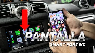 Añadir Carplay en SMART ForTwo 451, GPS, Spotify. Cambiar Pantalla DOBLE DIN