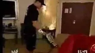 John Cena Attacks Edge At His Hotelroom