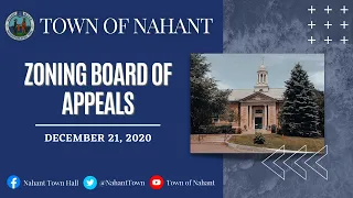 Nahant Zoning Board of Appeals | December 21, 2020